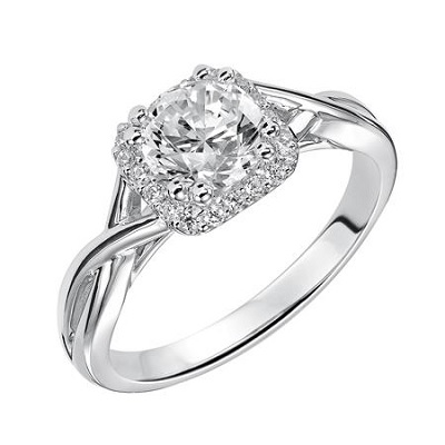 diamond halo engagement ring